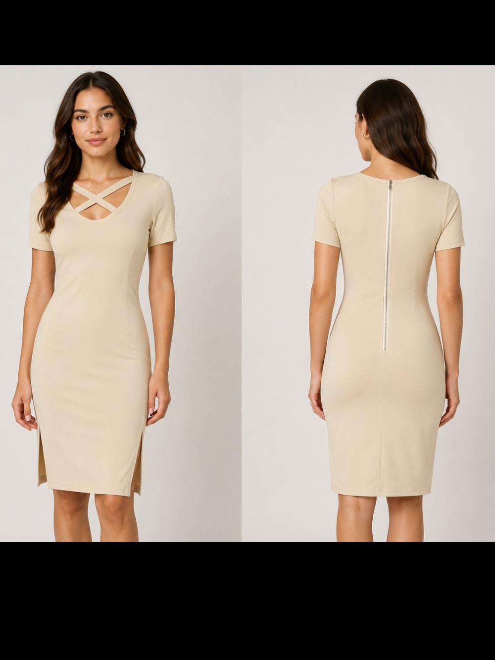 NWT MEANEOR Beige dress Size S